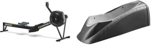 Concept2 RowErg con Patas estándar, máquina de Remo Modelo D, Resistencia al Aire, Negro y Elite Travel Block para Elastogel, Gris, Talla única