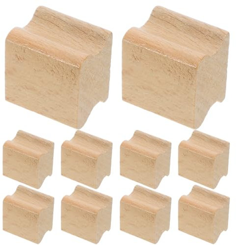 Operitacx 10stücke Holzstempel Blanko Stempel Für Scrapbooking Hand Account Und Einladungen Buchenholz-stempel Für Geschenkanhänger Und Karten