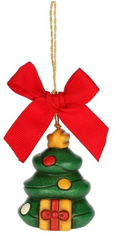 THUN, Addobbo Natalizio per Albero di Natale in Ceramica, Versione Piccola, Collezione Magia del Natale, Addobbo Natalizio da Collezione, Idea Regalo per Natale, 4,4 x 4,1 x 5,4 cm