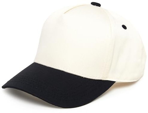 Kids Trucker Hat Baseball Cap - Two Tone Vintage Baby Baseball Cap, Infant Baseball Hat, Toddler Snapback Hat - Black/Beige (Medium/Large - 2-9 Years)