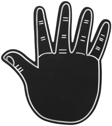 Alasum Cheerleading-schaumstofffinger Schwarzes Eva-Material Große Hand-Pompon-Handschuhe Für Sportlichen Teamgeist