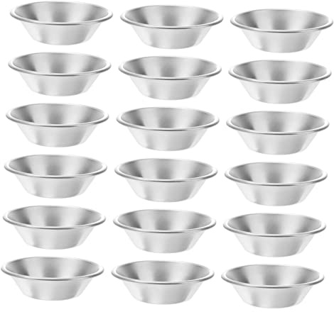 CIYODO 25piezas Moldes De Aluminio Para Tartaletas Redondas Moldes Para Hornear Tartaletas Pequeñas Antiadherentes Para Tarta De Huevo y Mini Tartas