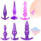 Qcpuuu Set di 6 plug anali, plug anale in silicone con scatola regalo, kit di giocattoli sessuali fetish SM bondage anale per donne, coppie, uomini