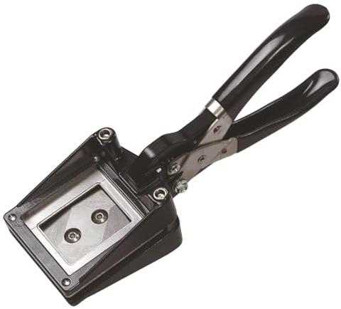 Badiman Taglierina Manuale per Foto Passaporto Strumento Professionale per Ritagliare Carte ID Foto Tondi Licenze Taglio Preciso in Ferro Adatta per Ufficio, 3.5 X 4.5 Cm