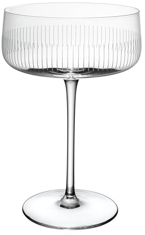 Villeroy & Boch – Afina coppa da champagne/spumante, set da 4 pezzi, dimensioni: ca. 166 mm, capacità ca. 120 ml, cristallo, lavabili in lavastoviglie, coppe da champagne