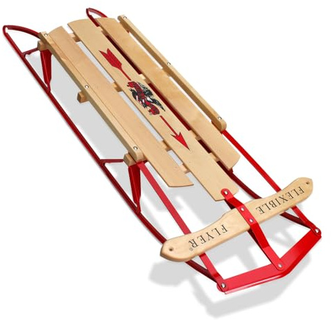 Flexible Flyer Jet Metal Runner Snow Sled for Hills and Backyards, 48 in