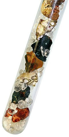 Varilla de piedras preciosas para la energetización del agua potable, de 25 cm, llena de finas gemas: renovación