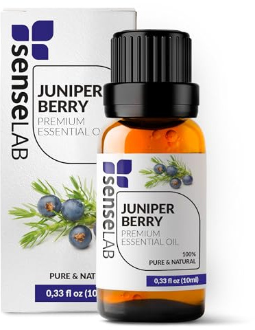 SenseLAB Olio Essenziale di Bacche di Ginepro - Terapeutico Naturale e Puro al 100% per Umidificatore e Diffusore di Aromaterapia - Cura Della Pelle e Rilassamento (10 ml)