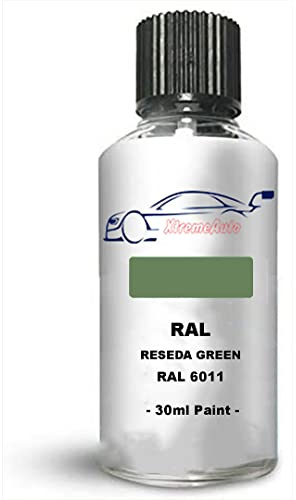 Xtremeauto Touch Up Paint Interior/Exterior RAL 6011 Reseda green Satin Finish Interior Scratch Repair: Wall, Cabinets, Trim, Molding, Furniture, Windows, Fascia