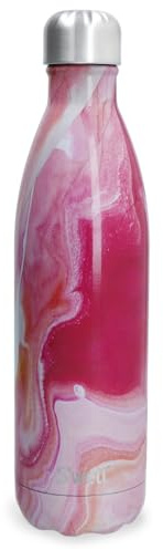 S'well Stainless Steel Reusable Water Bottle, 750ml, Rose Agate, Triple-Insulated and Leak-Proof Drinking Bottle