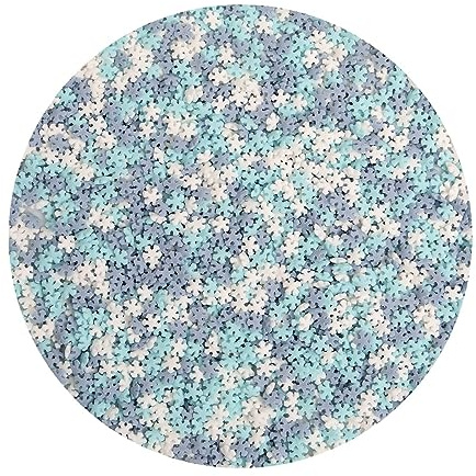 BrandNewCake® Confetti Mini Flocons de Neige 3 Couleurs 500g - Décorations pour Gâteaux - Sprinkles Festifs