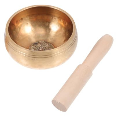 Abaodam Tibetische Nepal Klangschale Set Mit Klangstab Aus Kirschholz Meditations Heilungsschale Für Yoga Stressabbau Energiebehandlung Spirituelle Entspannung Geschenk