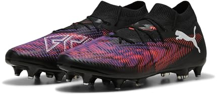 PUMA Unisex Future 8 Match MXSG fotbollssko, Svart vit-glödande röd, 11 UK, Puma svart Puma vit lysande röd, 46 EU