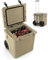 GOPLUS Kühlbox 43L, Isolierbox tragbar mit Rollen & Alu Griff, große Thermobox Coolbox ohne Strom für Essen und Getränke, Kühlwagen Outdoor für Camping, Grillen, Picknick & Festivals