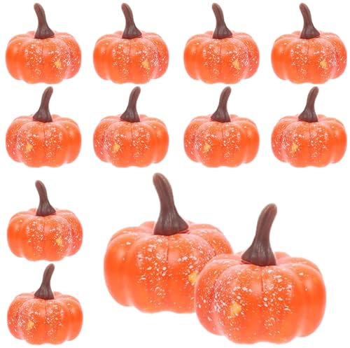 Ayizhiniu 12pcs Mini Simulation De Citrouille en Mousse, Automne Decoration Petit Citrouille, Courges Citrouilles Artificielles, Approprié Décorations de Fête d'halloween