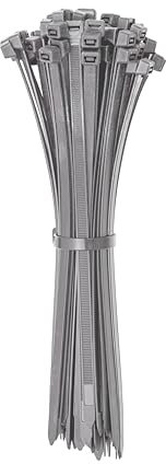 ERKO Bridas para Cables Gris 200 x 3,6 mm 100 piezas, corto, soporte para el recorrido del cable, Resistente a temperatura, Para Oficina, Hogar, Exteriores