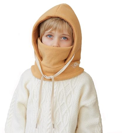 YAMEE Balaclava för barn med mask för varmt skydd mot kyla, vintermössa för barn, vindskydd med halsvärmare, balaclava för barn, justerbar, skidmask, ansiktsvärmare för pojkar, flickor från 4–10 år,