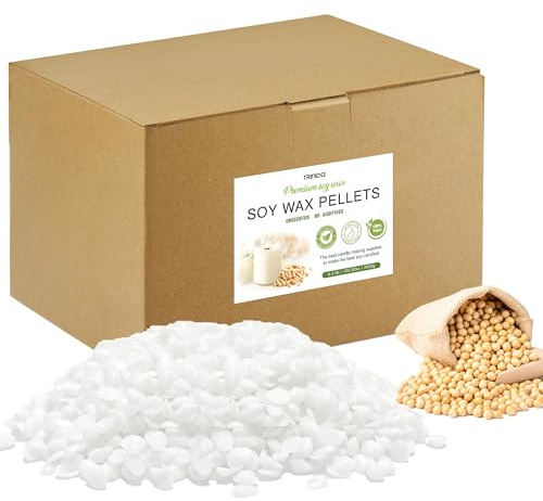 TRINIDa Soy Wax for Candle Making, 3KG SoyPRO Candle Wax Pellets, 100% Soy Wax Supplies of Candle Making for Adults and Beginners, Premium Pure Natural