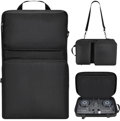 Janjunsi Funda de Controlador de DJ para Pioneer DDJ-200 / DDJ-WeGO4, para AlphaTheta DDJ-FLX 2, para Hercules Inpulse 200/200 MK2 DJ Controller Funda de Transporte con Correa para el Hombro