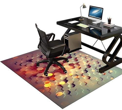 Alfombra Gamer Oficina Protector de Suelo 60 x 70 cm Alfombrilla para Silla de Gaming Alfombrilla para Silla de Oficina Alfombra de Suelo para Suelos Duros Laminado Protector Suelo Silla Ruedas