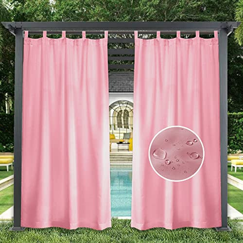 Tende impermeabili per esterni, 280 x 254 cm, colore rosa, oscuranti, per patio, piscina, gazebo, padiglione, pergola, perfette per interni ed esterni, privacy e stile