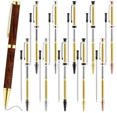 Fangxuee Kit de Stylo à Tour de Bois 7 mm Kit de Tournage de Stylo Slim pour la Fabrication de Bureaux