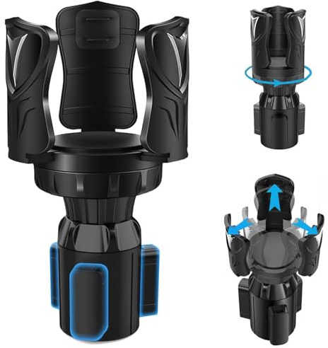 BUYERTIME Cup Holder Adjustable for Cars, Versatile Round Cup Holder Expander, Stable and Easy to Install, Fits Large Holds Cups, Water Bottles, and Travel Mugs in Your Car