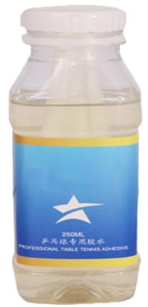 Colla liquida da ping pong con pennello integrato, 250 ml, adesivo per racchetta da ping pong, per velocità ed elasticità, colla portatile per attrezzature sportive