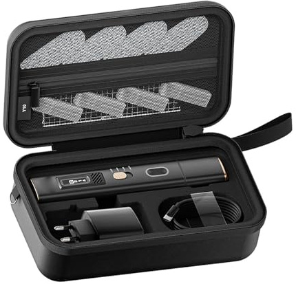 Garosa Ultraljudsskärare, 40 KHz Precisionsskärverktyg med Uppgraderat Vibrationssystem för 3D-utskrift, Plast, trä, Harts, 50 Blad Ingår, OLED-skärm, 35W-adapter (EU)
