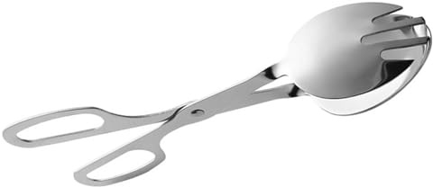 Ipetboom Pinzas de Acero Inoxidable para Ensalada y Barbacoa Utensilios de Cocina Resistentes y Seguros para Servir Pan Frutas y Aperitivos Buffet Mango Cómodo y Diseño Duradero