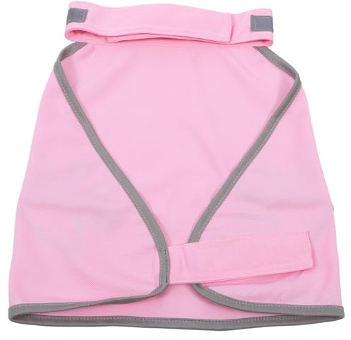 Mipcase Chaleco Reflectante para Perros Talla M Color Fluorescente Estampado de Patas, Chaleco de Seguridad Transpirable para Mascotas al Aire Libre, Abrigo Visible para Actividades