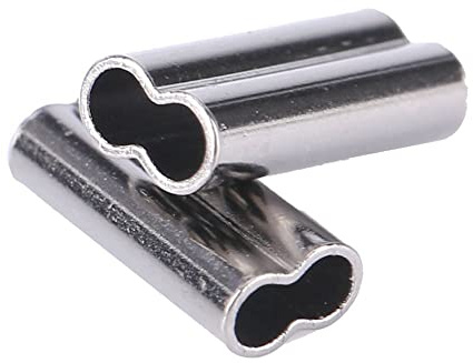 VGEBY Manicotti da Pesca 100pcs Doppio Tubo a Canna Cilindrica Connettori in Rame da 1/1.2/1.4/1.6/1.8 / 2mm(1.8 * 10mm)