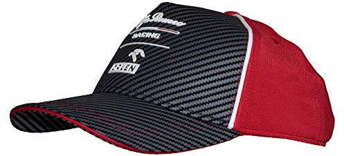 Alfa Romeo Racing Team BB cap Cappellino da Baseball, Argento/Rosso, Taglia Unica Uomo
