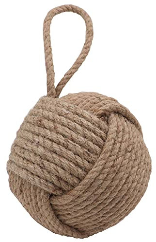 Butée de porte en corde avec nœud marin (jute naturelle, 12,7 cm)