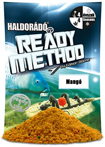 Haldorádó Ready Method Groundbait, 4 Seasons Carp Fishing Bait, Mango, 800g