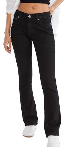 Aero Mid Rise Bootcut Jean, Black, 8 Regular