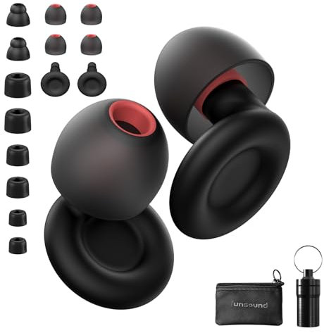 Bouchon d'Oreille FUNSOUND Bouchon d'Oreille Silicone pour le Sommeil, Musique, Fêtes, Concerts, 7 Paires Bouchons d'Oreilles- Jusqu'à (SNR)27dB Réduction de Bruit, NRR 24dB