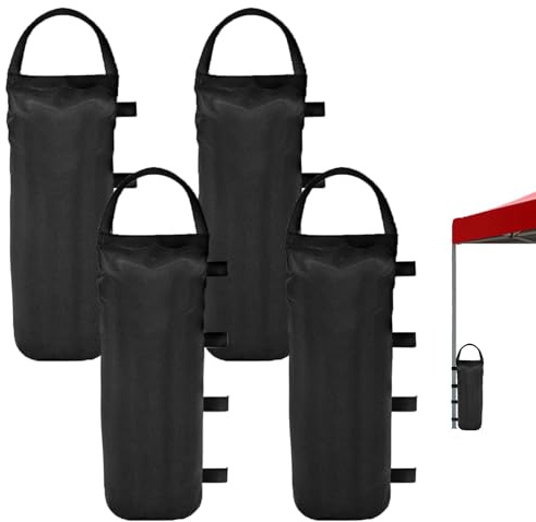 4 PcsGazebo Weights Sand Bags, Sandbag Weights Bagss, Tent Sandbags for Gazebos, 420D Gazebo Sand Bags for Gazebo Legs, Parasol Weights for Any Pop Up Tents Canopy Outdoor Patio Garden Camping Beach