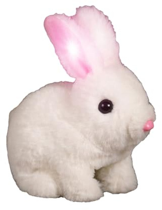 Jumping Bunny - Interactive Plush Figure, ABS Moving Rabbit Electric Jumping Doll With Actions, Reactive Sound Activation, Ear Nose | Animat Gift