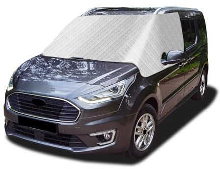 Couverture Pare Brise Voiture pour Ford Tourneo Connect 2012-présent, Housse de Protection de Pare-Brise Avant de Voiture Anti Givre Neige Anti Glace UV Soleil