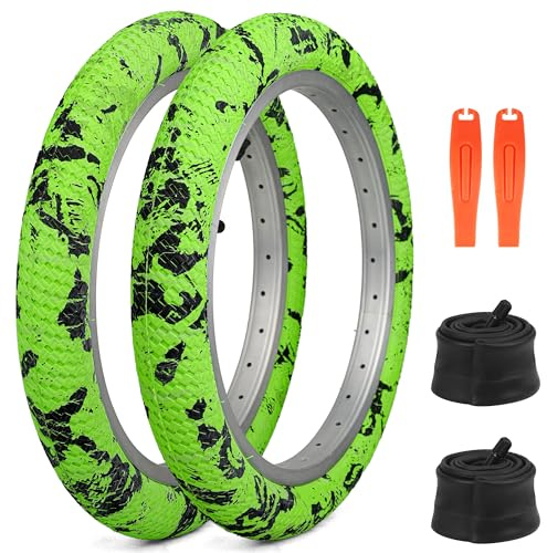 WEEROCK Cykeldäck 20 tum däck 1-pack 20 x 2,1 (56-406) fällbara pärlutbytesdäck med 20 tum innerrör för 20 tums cyklar, MTB, mountainbike, BMX