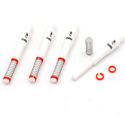 CUESOUL 4 pcs TERO AK7 Dart Shafts Built-in Spring Telescopic for Steel Tip Darts and Soft Tip Darts