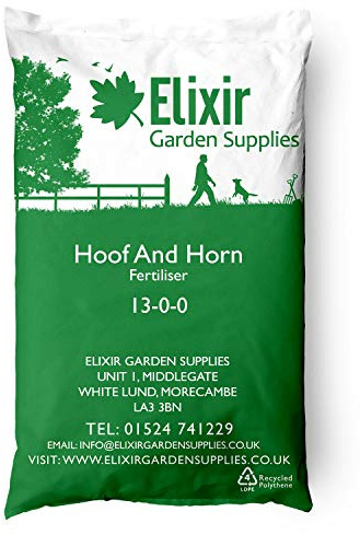 Elixir Gardens 13-0-0 Hoof and Horn Organic Fertiliser 10kg Bag | Plant Food 10kg Treats 140sqm