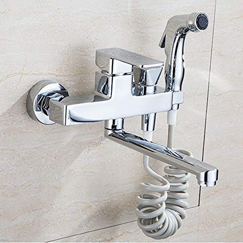 robinet mural cuisine, pistolet, cuivre chromé,douchette evier cuisine mitigeur cuisine robinet cuisine douchette-Chrome B
