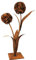 Bornhöft Pusteblume aus Edelrost Deko-Blume aus Metall für den Garten 90cm rostige Gartendeko