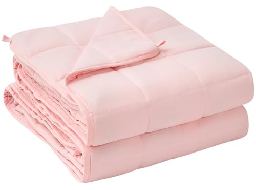 yescool Weighted Blanket for Adults (20 lbs, 60” x 80”, Pink) Cooling Heavy Blanket for Sleeping Perfect for 190-210 lbs, Queen Size Breathable Blanket with Premium Glass Bead, Machine Washable