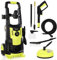 Pressure Washer, 2200W 165bar 450L/H Electric Jet Washer, Snow Foam pressure washer with Adjustable Spray Nozzle, High Power Washers for patio/car/Garden/Yard/Cars/Fences/Driveways