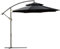 Outsunny 2.7m Garden Banana Parasol Cantilever Umbrella with Crank Handle, Double Tier Canopy and Cross Base for Outdoor, Hanging Sun Shade, Black