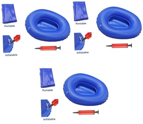 minkissy 3St Bettpfanne aufblasbar Bad Bettpfannen aufblasbare bettpfanne töpfchen krankenhaus heilstätten polsterreinigung für auto geduldige Bettpfanne ältere Bettpfanne falten Luftkissen