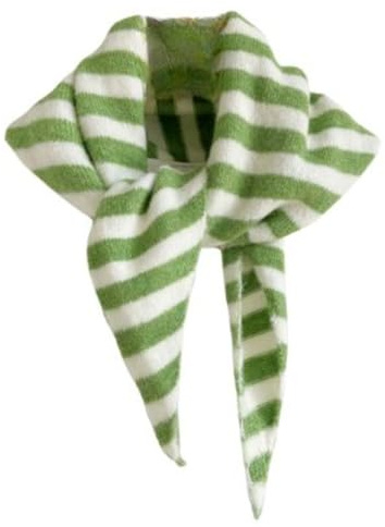 Bufanda triangular de punto a rayas para mujer, bufanda estética Y2K, chal acogedor, calentador de cuello, versátil envoltura para la cabeza, ropa de calle, elegante accesorios de otoño e invierno,